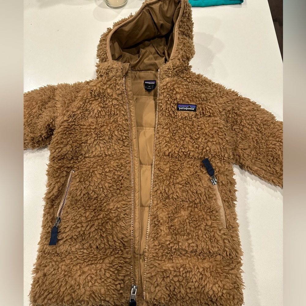 Patagonia teddy jacket in brown